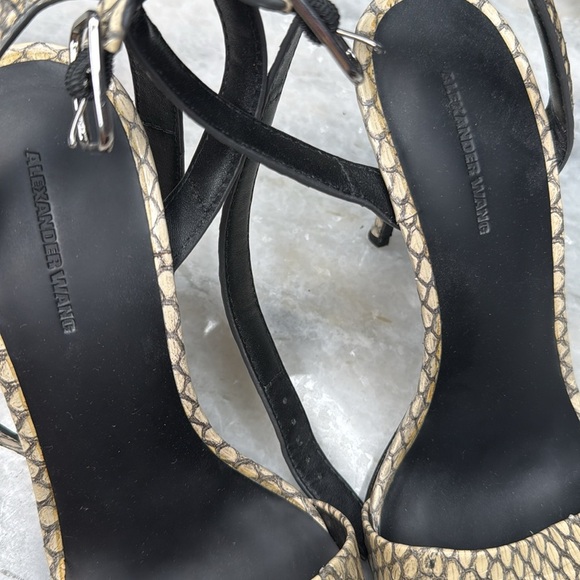 Alexander Wang Cream Python Ankle‎ Strap Heel - 38.5 - Picture 3 of 6